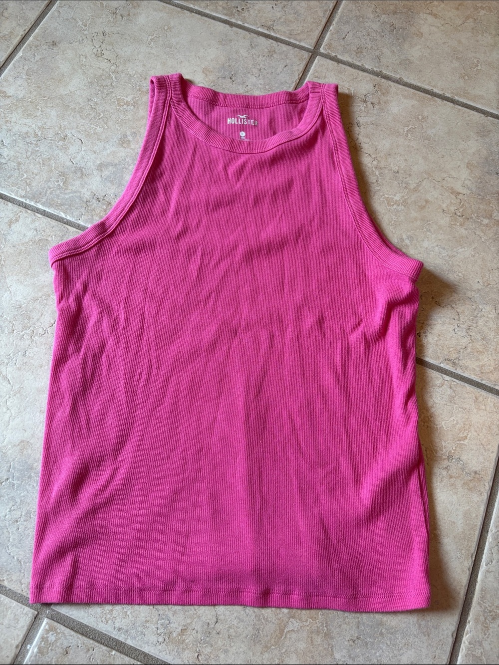 Hollister Pink Ribbed Tank Top